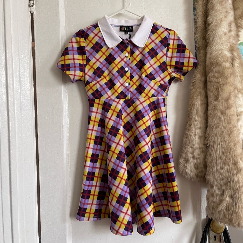 Delia’s by Dolls Kill Argyle Dress